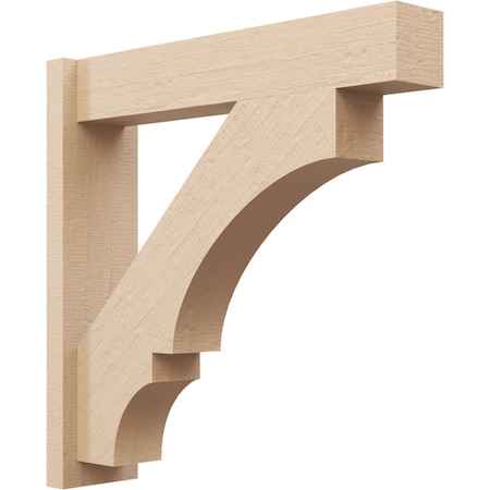 Ekena Millwork 5 1/2-in W x 24-in D x 24-in H Balboa Block Rough Cedar Woodgrain TimberThane Outlooker, Primed Tan OUTUR055X24X24BOA44RCPR